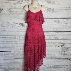 Foxiedox Rayna asymmetrical chrocet dress